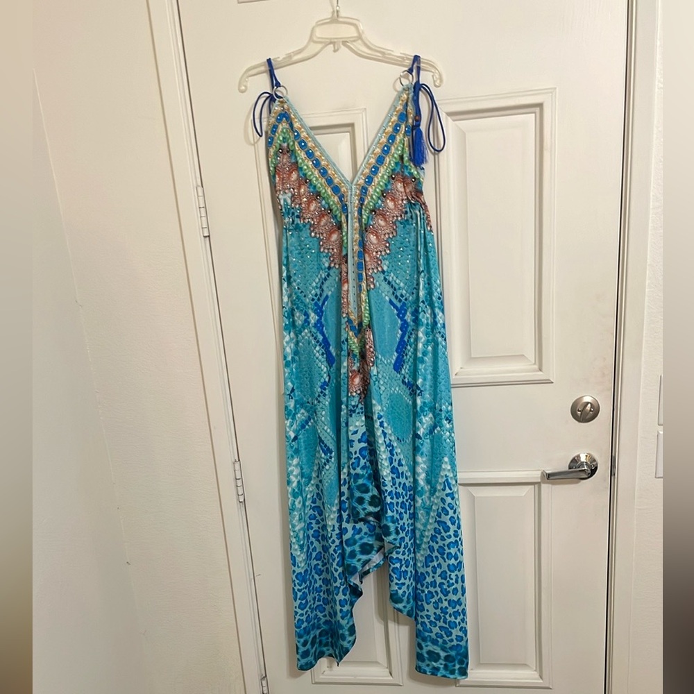 Roma  Scarf Maxi Dress polyester chiffon OS